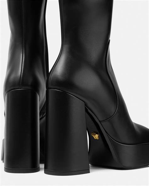 versace boots purple|Versace aevitas platform boots.